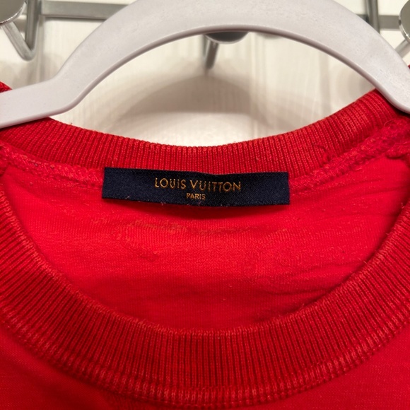 SOLD Louis Vuitton 2018 Red Towel Letter Monogram Logo T Shirt - Picture 3 of 9